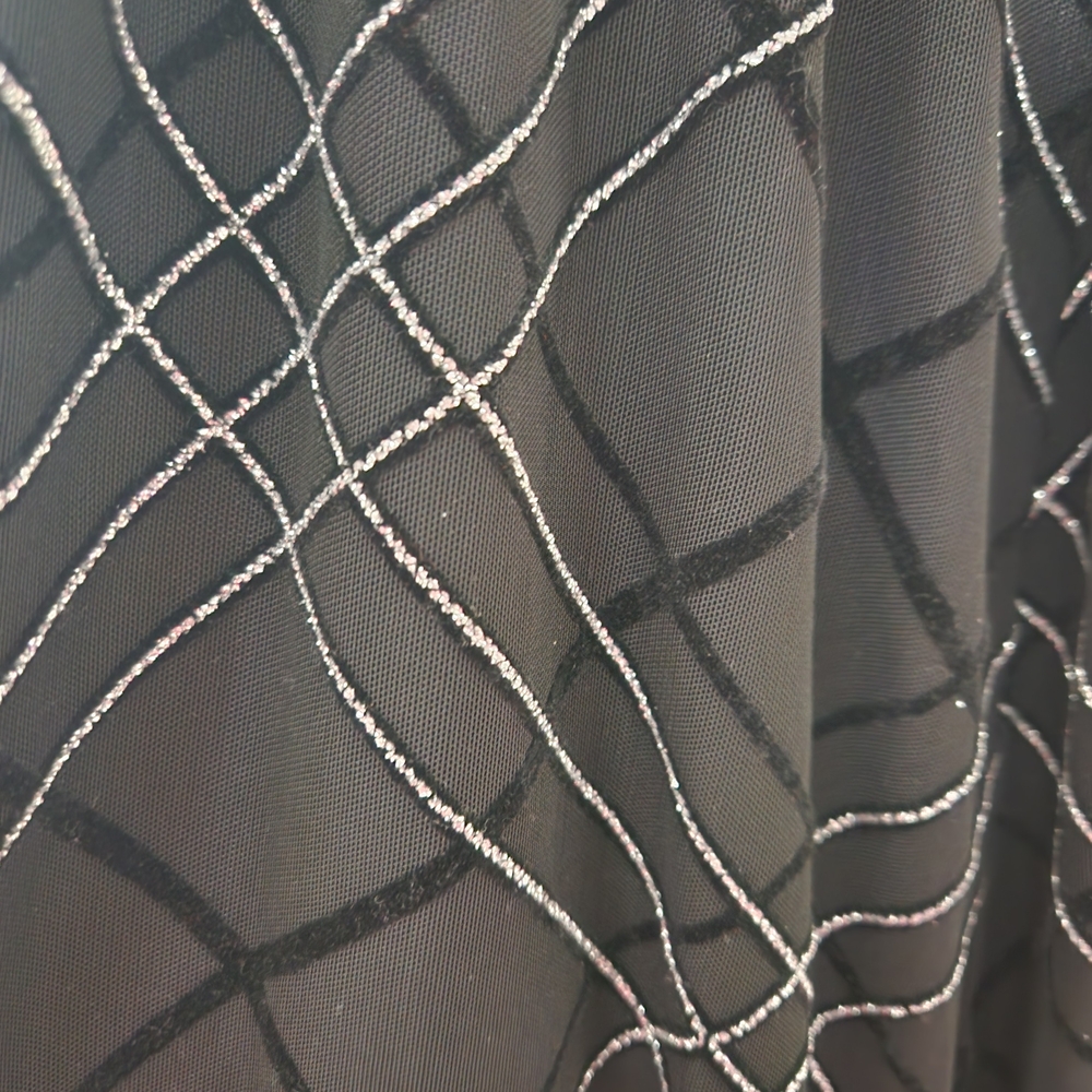 Torrid Black and Silver Patterned Midi Dress - Picture 3 of 3